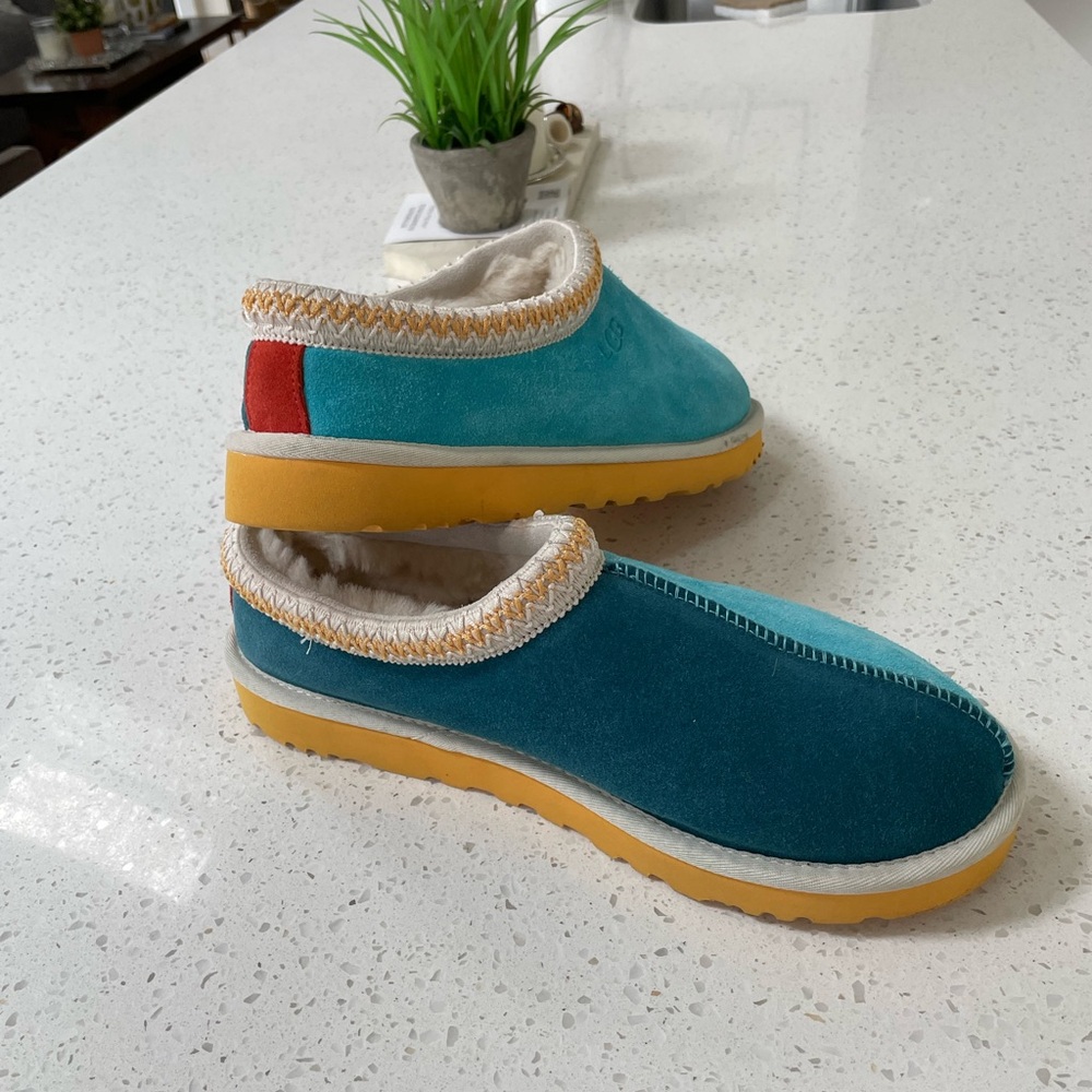 UGG Teal and Red Mashup Tasmin Slippers